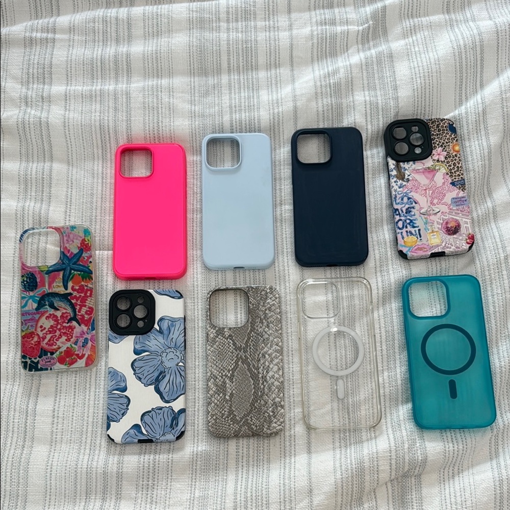 Pack of 9 Phone Cases Set for Iphone 15 pro max
